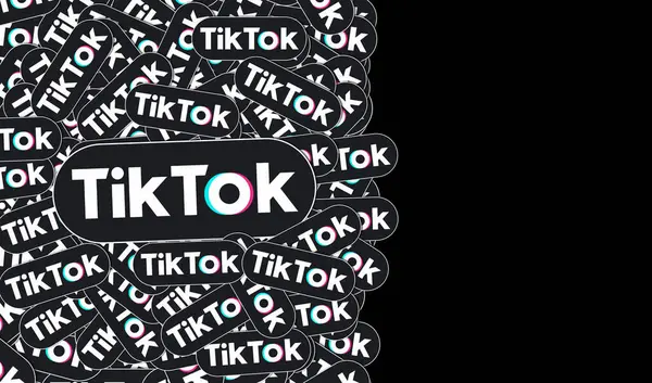 Tiktok ソーシャルメディアコンセプト ビジュアルデザイン ロイヤリティフリーのストック画像