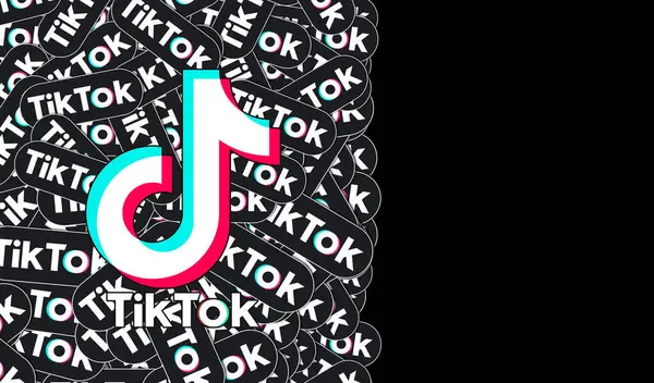 Tiktok Social Media Concept Visual Design Stock Photo
