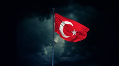 Türk Bayrağı, Dalgalanan Türk Bayrağı, Türkiye Cumhuriyeti - İstanbul, Trkiye