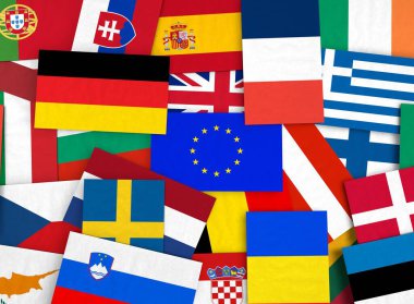 Avrupa Birliği Bayrağı, Ulusal Günler ve Ülke Olayları Konsepti İçin Kullan.
