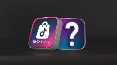 TikTok, TikTok Dükkanı - Sosyal Medya Konsepti. Görsel Tasarım.