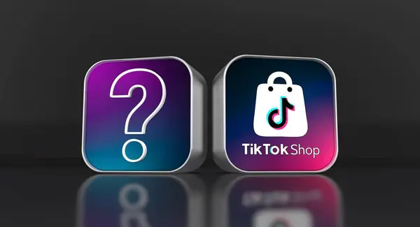 stock image TikTok, TikTok Shop - Social Media Concept. Visual Design.