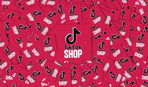 TikTok, TikTok Dükkanı - Sosyal Medya Konsepti. Görsel Tasarım.