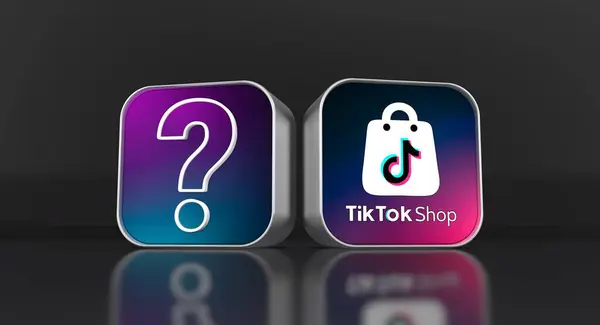 Tiktok Tiktok Shop ソーシャルメディアコンセプト ビジュアルデザイン ストック写真