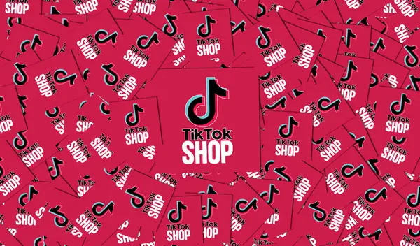 Tiktok Tiktok Shop ソーシャルメディアコンセプト ビジュアルデザイン ストックフォト
