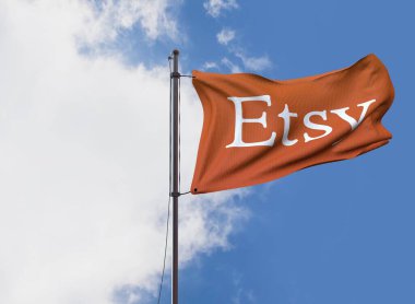 ETSY, E-ticaret Sosyal Medya Konsepti - 3D Görsel Tasarım.