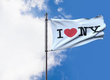 New York City, Love New York Logo, Logos Görsel Sunum - Arkaplan Tasarımı.