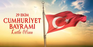 Türk Bayrağı, Cumhuriyet Günü - Tercüme: 1923, Cumhuriyet Bayramı, Türk Bayragi.