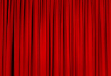 Kırmızı Perde ve Tiyatro Sahne Görüntüsü, Sahne Resmi