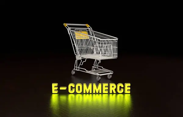 Stock image E-Commerce, E-Commerce Visual Design, Social Media Images. 3D rendering