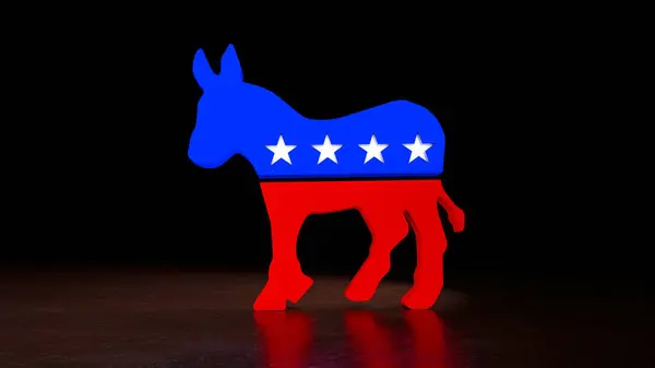 stock image Democratic Donkey Logo of the United States - Democratic Party