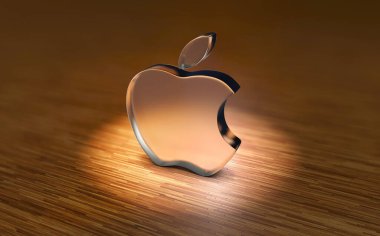 Apple, Apple Logosu 3D Görsel Tasarım - Sosyal Ağlar ve Haberler için Apple resmi. Mayıs 2024, İstanbul - Trkiye (3D Render)
