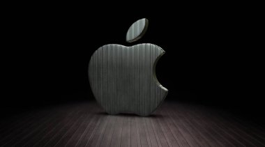 Apple, Apple Logosu 3D Görsel Tasarım - Sosyal Ağlar ve Haberler için Apple resmi. Mayıs 2024, İstanbul - Trkiye (3D Render)
