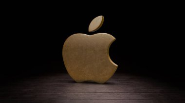 Apple, Apple Logosu 3D Görsel Tasarım - Sosyal Ağlar ve Haberler için Apple resmi. Mayıs 2024, İstanbul - Trkiye (3D Render)