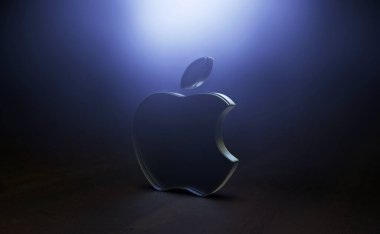 Apple, Apple Logosu 3D Görsel Tasarım - Sosyal Ağlar ve Haberler için Apple resmi. Mayıs 2024, İstanbul - Trkiye (3D Render)