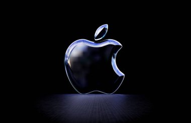 Apple, Apple Logosu 3D Görsel Tasarım - Sosyal Ağlar ve Haberler için Apple resmi. Mayıs 2024, İstanbul - Trkiye (3D Render)