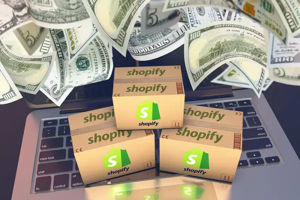 Shopify, Sosyal Medya Logosu Görsel Sunumu (3D Görsel Tasarım) - 2024