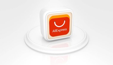  AliExpress, Sosyal Medya Logoları Görsel Sunum - 3D Tasarım