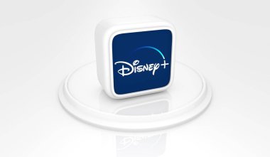  Disney +, Sosyal Medya Logoları Görsel Sunum - 3D Tasarım