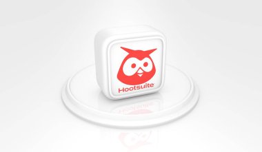 Hootsuit, Sosyal Medya Logoları Görsel Sunum - Arkaplan Tasarımı