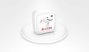 JD.com, Inc., Çin merkezli bir e-ticaret şirketi, Sosyal Medya Logoları Görsel Sunum - Arkaplan Tasarımı