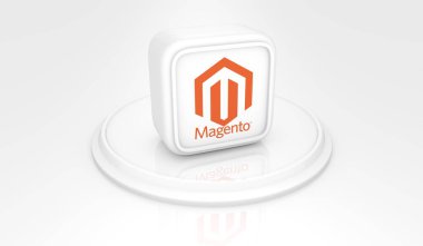 magento, Social Media Logos Visual Presentation - Background Design clipart