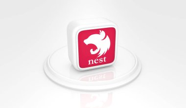 nestjs, Social Media Logos Görsel Sunum - 3D Tasarım