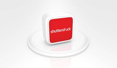 Shutterstock, Sosyal Medya Logoları Görsel Sunum - 3D Tasarım