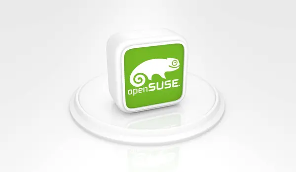 stock image Open SUSE, Social Media Logos Visual Presentation - 3D Design