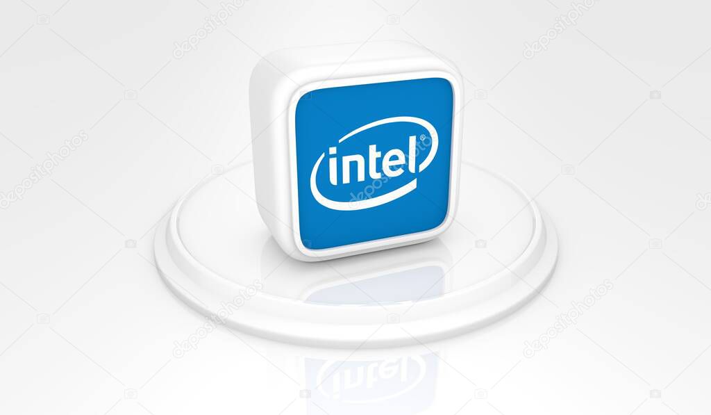 Intel, Social Media Logos Visual Presentation - Background Design