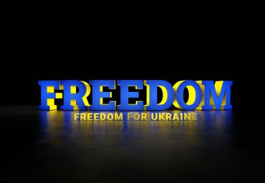 Ukrayna, Ukrayna 'ya Özgürlük. bir görsel tasarım çalışması.