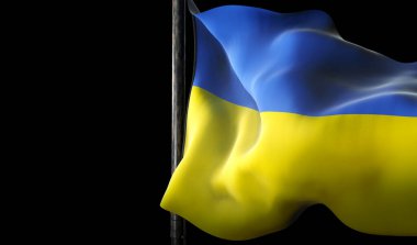 Ukrainian state flag - Freedom for Ukraine. a visual design work clipart
