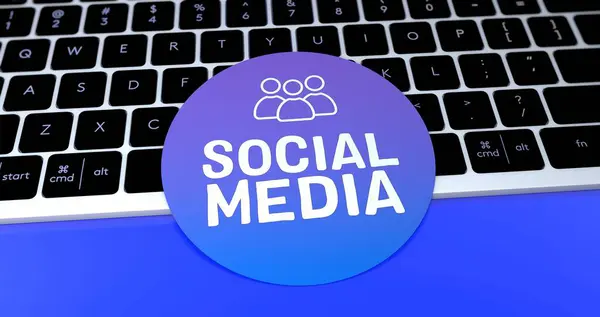 stock image Social Media, Social Media Logos Visual Presentation - Background Design