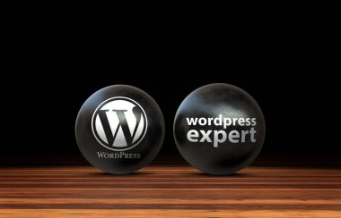 Wordpress Expert, bir açık kaynak web yazılımı - Wordpress sosyal medya arka planı.