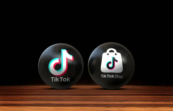 stock image TikTok Shop, Social Media Concept. Visual Design.