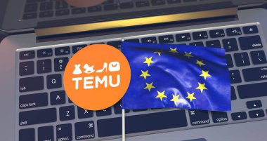 Temu ve Avrupa Birliği, Alışveriş Platformu.. Medya için Görsel Tasarım.