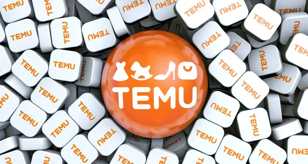 Temu Shop bir elektronik e-ticaret şirketidir. Medya için Görsel Tasarım.