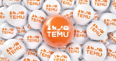 Temu Shop bir elektronik e-ticaret şirketidir. Medya için Görsel Tasarım.