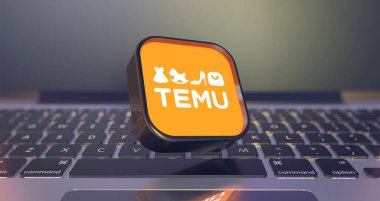 Temu Shop bir elektronik e-ticaret şirketidir. Medya için Görsel Tasarım.