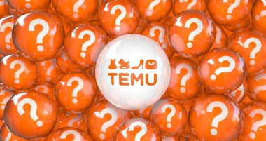 Temu Shop bir elektronik e-ticaret şirketidir. Medya için Görsel Tasarım.