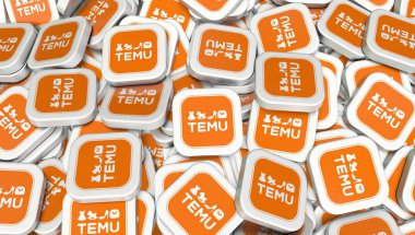 Temu Shop bir elektronik e-ticaret şirketidir. Medya için Görsel Tasarım.