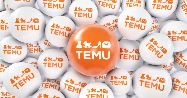 Temu Shop bir elektronik e-ticaret şirketidir. Medya için Görsel Tasarım.