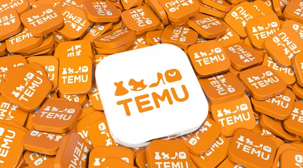 Temu Shop bir elektronik e-ticaret şirketidir. Medya için Görsel Tasarım.