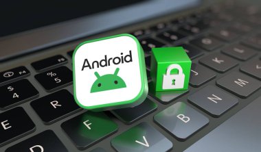 Android, Güvenlik Arkaplanı - Sosyal Medya Logoları Görsel Sunum
