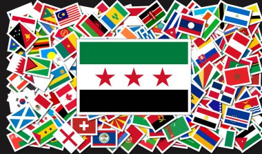 New Syrian Flag - Syria Flag, Flag of the Syrian Revolution  clipart