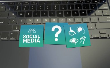 Social Media and Accessibility, social environment and accessibility - Disabled image clipart