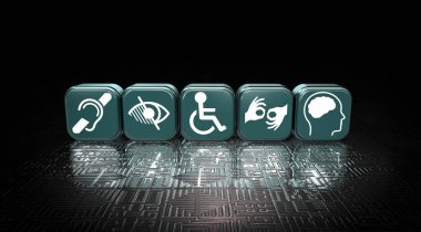 Engelli, Erişilebilirlik, Engelli İşaretleri, Simgeler Görsel Sunumdur. 