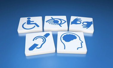 Engelli, Erişilebilirlik, Engelli İşaretleri, Simgeler Görsel Sunumdur. 