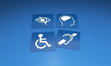 Engelli, Erişilebilirlik, Engelli İşaretleri, Simgeler Görsel Sunumdur. 