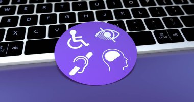 Engelli, Engelli İşaretleri, Simgeler Görsel Sunumdur. 